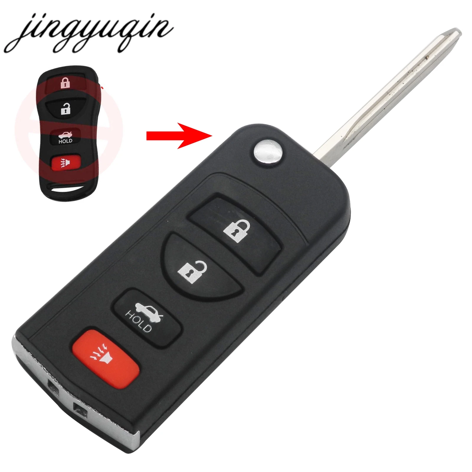 Jingyuqin неразрезанный ФОБ для INFINITI G35 I35 350Z Nissan Sentra Altima Maxima Xterra Frontier TITAN|Ключ от авто| |