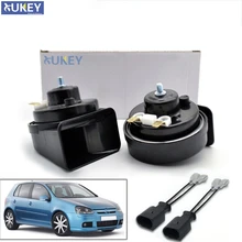 1 комплект 12 В 110-125дб автомобильный клаксон водонепроницаемый 410/510 Гц двойной тон громкий Авто Рога для VW Golf 6 2009 2010 2011 2012