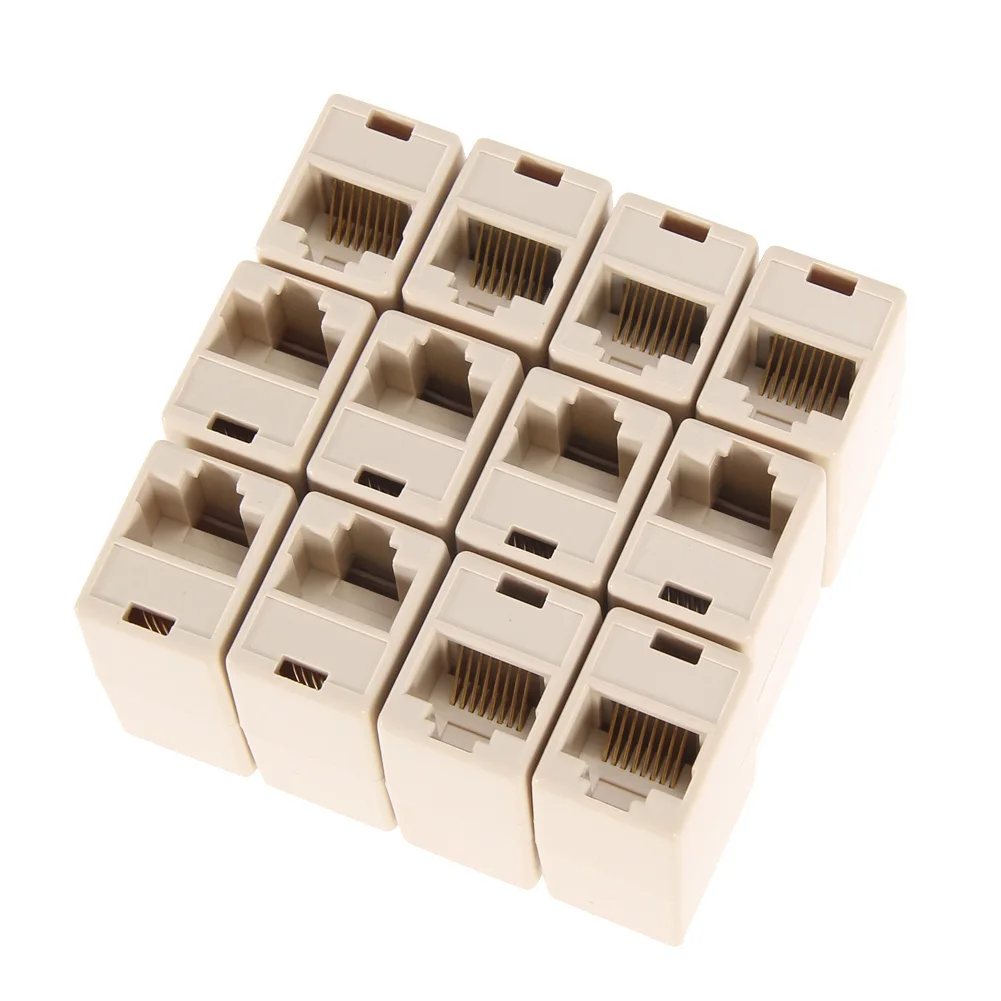 

50pcs RJ45 CAT5 Coupler Plug Network LAN Cable Extender Connector Adapter Networking Tools Dropshipping
