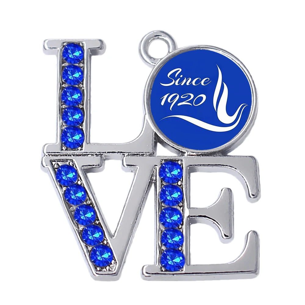 

Fashion Greek Society ZETA PHI BETA sorority Jewelry charm since 1920 & Pigeon Pattern Label Sticker Rhinestone Pendant