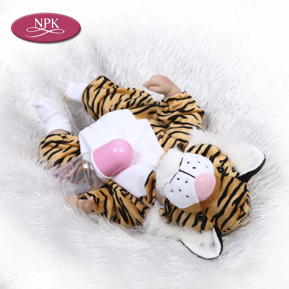 NPK 40CM Silicone Reborn Baby Doll Lifelike Cosplay Tiger Princess Girls Newborn Babies Doll Kids Playmate Gifts 2018 Newest (7)