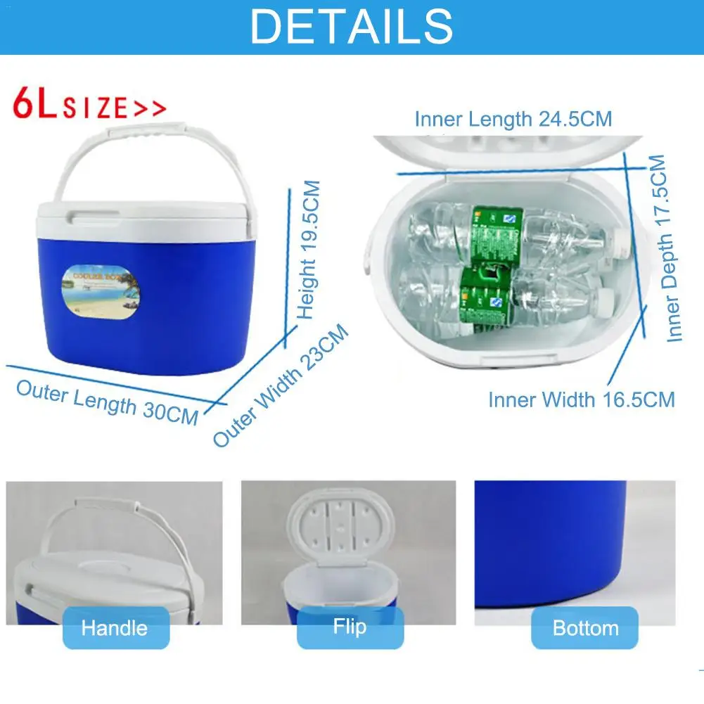 Portable 6L Mini Outdoor Incubator Refrigeration Dual-use Box Food Storage Cold Fishing Cooler Box For Picnics Fishing Transport Portable 6L Mini Outdoor Incubator Refrigeration Dual-use Box Food Storage Cold Fishing Cooler Box For Picnics Fishing Transport