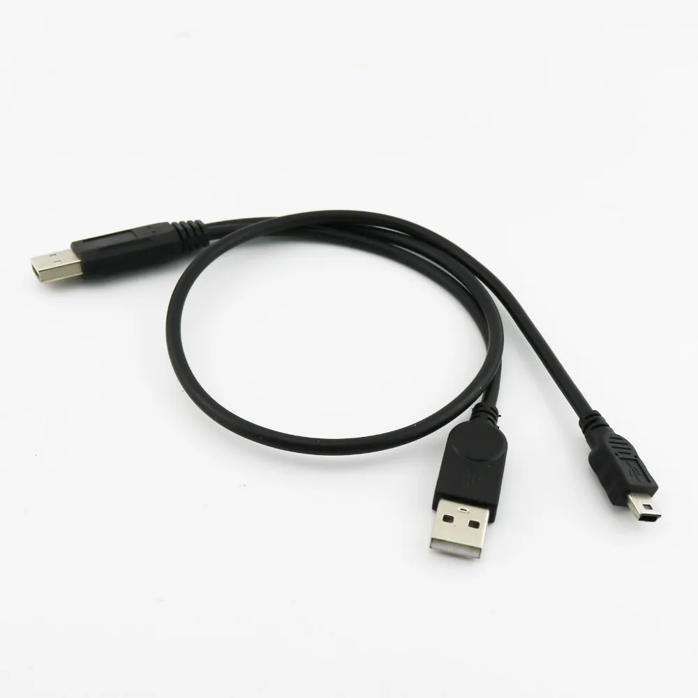 1x Mini USB Male+ USB 2,0 Male to USB 2,0 A Мужской зарядный Соединительный шнур 50+ 20 см