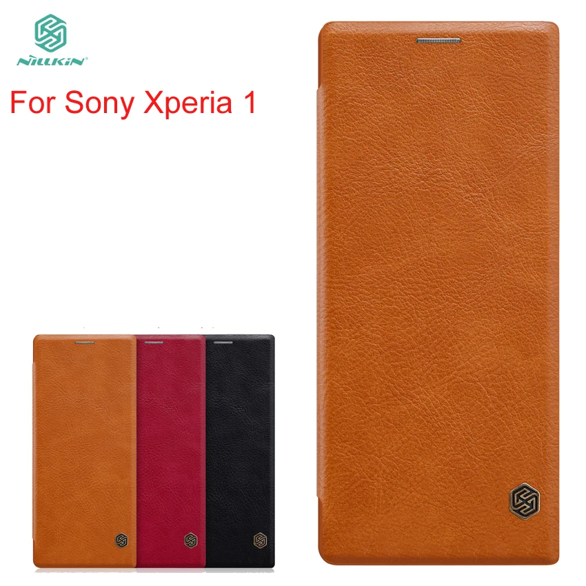 

For Sony Xperia 1 Case Cover NILLKIN PU Leather Flip Case For Sony Xperia 1 Cover Flip Phone Case For Sony Xperia 1