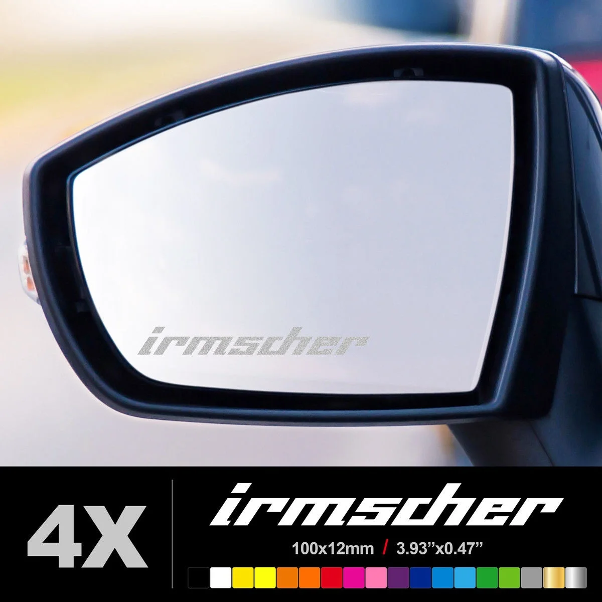 

For (4Pcs) OPEL VAUXHALL IRMSCHER WING MIRROR ETCHED GLASS CAR DECALS STICKERS ETCH