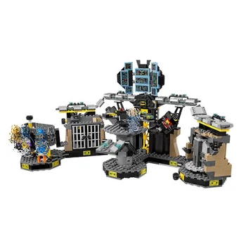

brand 07052 Bat-man Genuine Movie Series Bat-cave Break-in Building Blocks Educational toys for Kids gifts Compatible With Toys