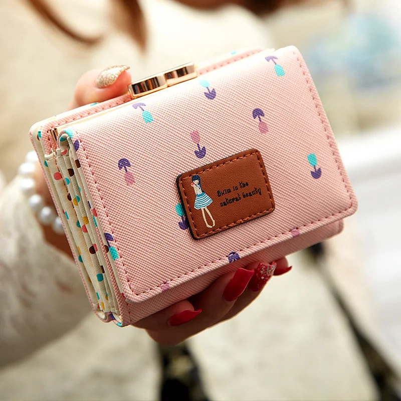 2016 new short wallet women purses cute young girl purse best gift for