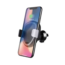 15 Вт Быстрое беспроводное автомобильное зарядное устройство для телефона с инфракрасным датчиком интеллектуальное открытое закрытое вентиляционное отверстие приборная панель лобовое стекло алюминиевый держатель для телефона