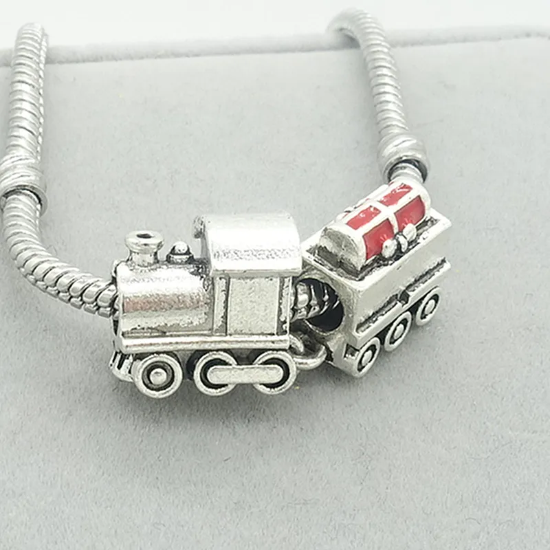 TTBEADS 1 шт. Серебряный поезд европейские шармы бусины подходят для ожерелья