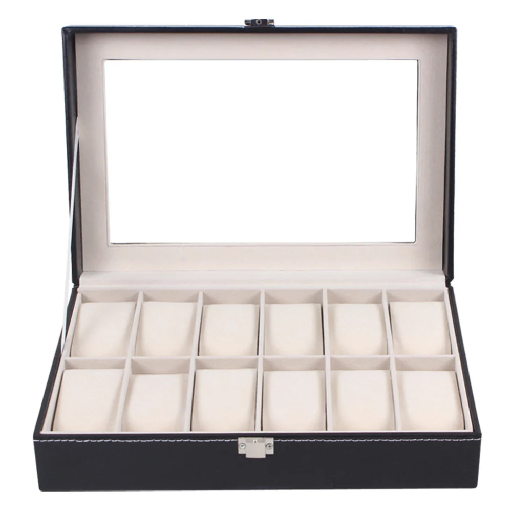 

30.8*20.3*8.7cm 12 Slots Watches Display Storage Case Watch Jewellery Box Organiser