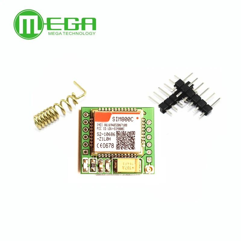 

Smallest SIM800C GPRS GSM Module MicroSIM Card Core Board Quad-band TTL Serial Port (Compatible SIM800L SIM900A)