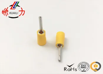 

100pcs insulated pin terminals Connector YELLOW PTV 5.5-13 AWG 12-10