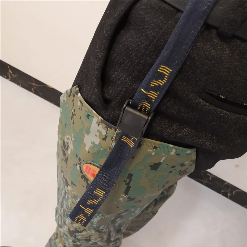 Forest Digital Camouflage Color Thigh Height Fishing Waders Non-Slip Waterproof Wade Boots Shoes Suitable For Fishing Pond Beach
