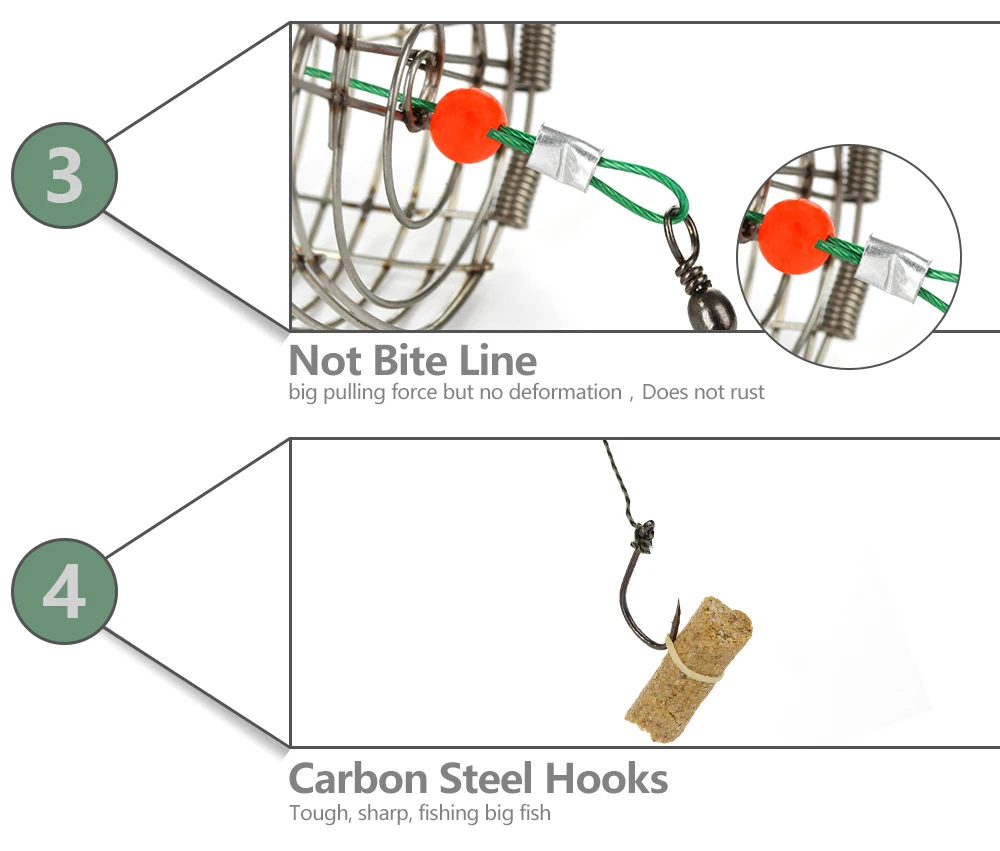 Fish King 1 шт. Размер: 30 г кормушка для ловли карпа рыболовная клетка для приманки с бочкой поворотный свинцовый грузило с крючками для ловли карпа рыболовные снасти