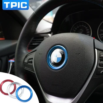 

Car Steering wheel decoration ring sticker Aviation aluminum alloy logo Decals Car styling for BMW E90 F30 F10 F20 X1 X3 X5 X6
