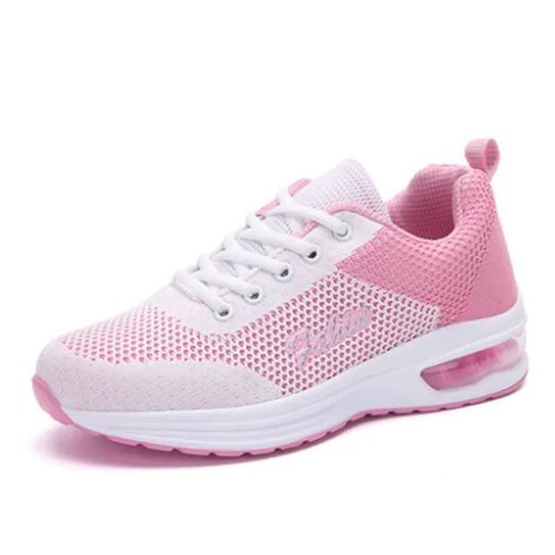 

Spring and autumn new flying woven air cushion mesh women's shoes with wild sneakers shoes women's fashion casual shoes women
