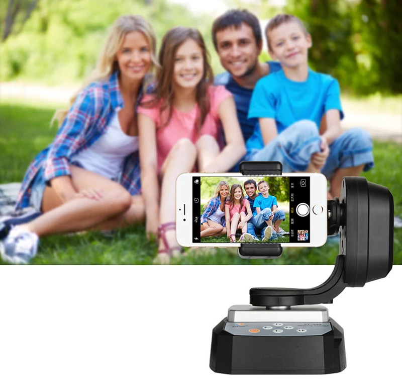 360 Degree Motorized Wireless Remote Control Pan Tilt Panoramic Ballhead Tripod Head for Smartphone Live Gopro Camera YouTube