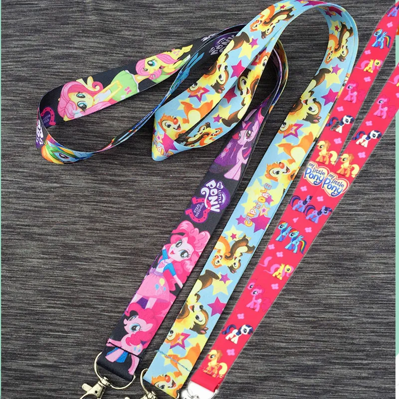 

1 pc of Cute my pony Lanyard Mobile Phone lovely little horse Charms Key Chain ID Badge Key Chains cosplay gift
