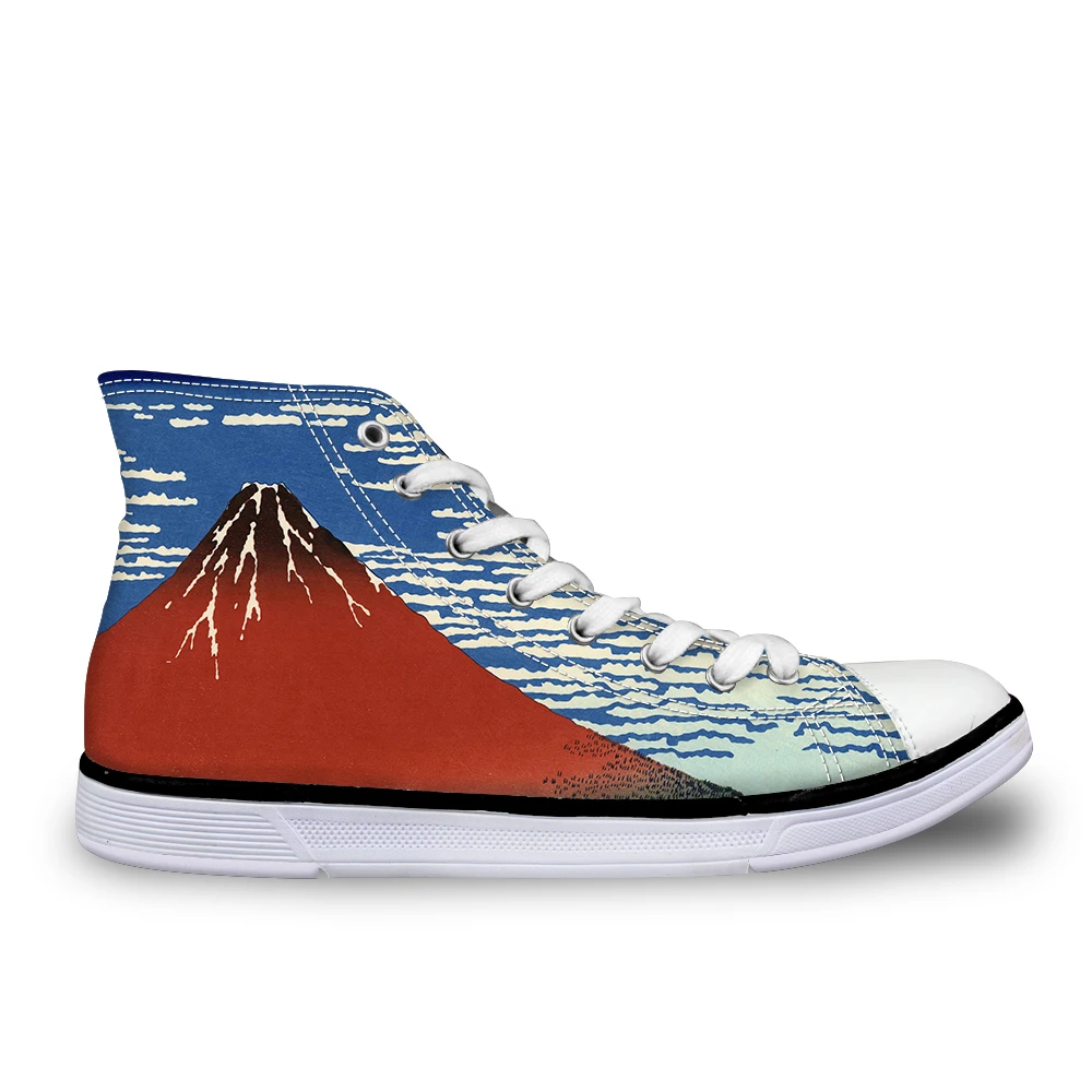 

Noisydesings women volcano nozzle print sneakers shoes girl cartoon painting classic canvas vulcanity light rubber outdoor shoes