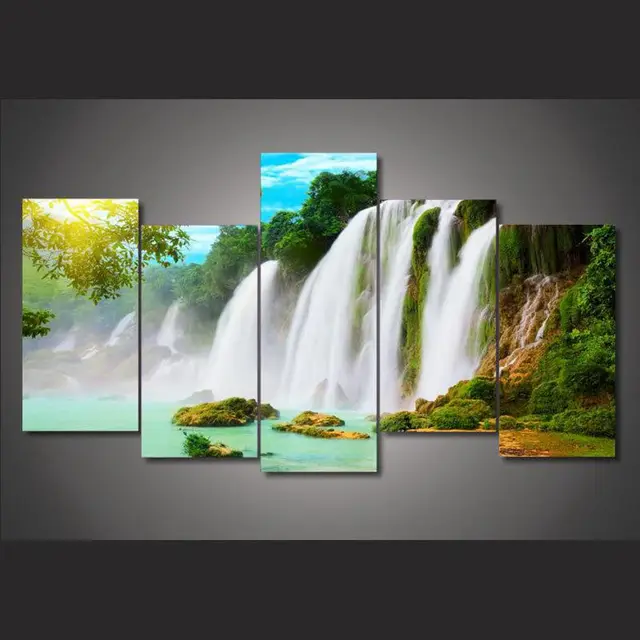 Aliexpress.com : Buy Canvas Painting Wall Art 5 Pieces Iceland ...