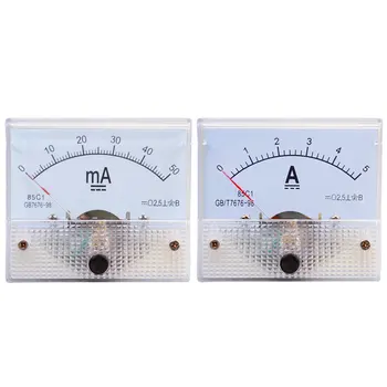 

5A/10A/15A/20A/30A/50A/75A/100A DC Analog Pointer Current Meter Panel Current Mechanical Ammeters Gauge Measuring Tools