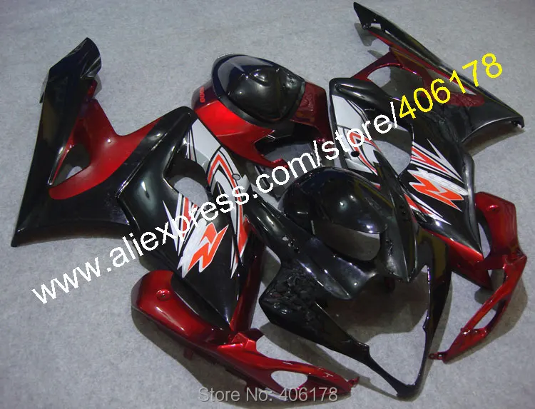 

Hot Sales,OEM Fairing For SUZUKI GSX-R1000 2005 2006 K5 GSXR1000 05 06 GSXR 1000 Red Black fairings kit (Injection molding)