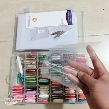 

oneroom 96pcs Embroidery Floss Cross Stitch Thread Kit with Threader Bobbins Sewing Needles Storage Box Embroidery Starter Kit