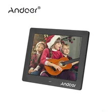Andoer 8 дюймов цифровая фоторамка светодиодный экран Простой Eletronic фотоальбом часы/фото/видео для пожилых людей с пультом дистанционного управления