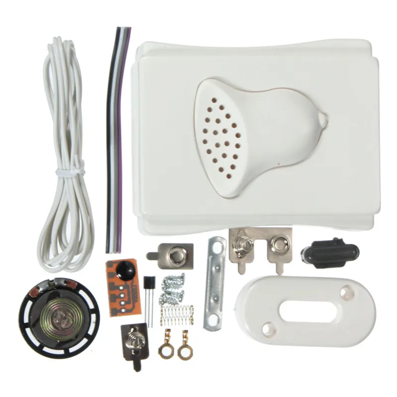 

Electronic Music Doorbell Kit Parts Power DIY Kit Flash Simple Circuit Parts White DIY Flash Kit Loud Hot Sale