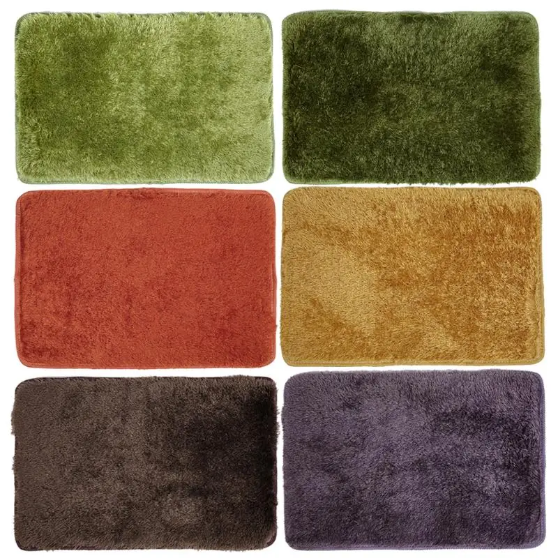 

90x60cm Non-slip Bathroom Mat Living Room Bedroom Rectangle Mats Modern Soft Green Carpet Mattress For Bathroom Decor 2017 Hot