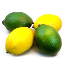 2pcs Yellow 2pcs Green Artificial Fake Lemons Limes Fruit Theater Props Home Party Decorations
