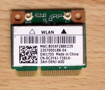 

Wireless Adapter Card for Atheros DW1705 802.11N+Bluetooth 4.0 150Mbps Wifi Half Mini PCI-E Wlan QCWB335 C3Y4J for dell asue