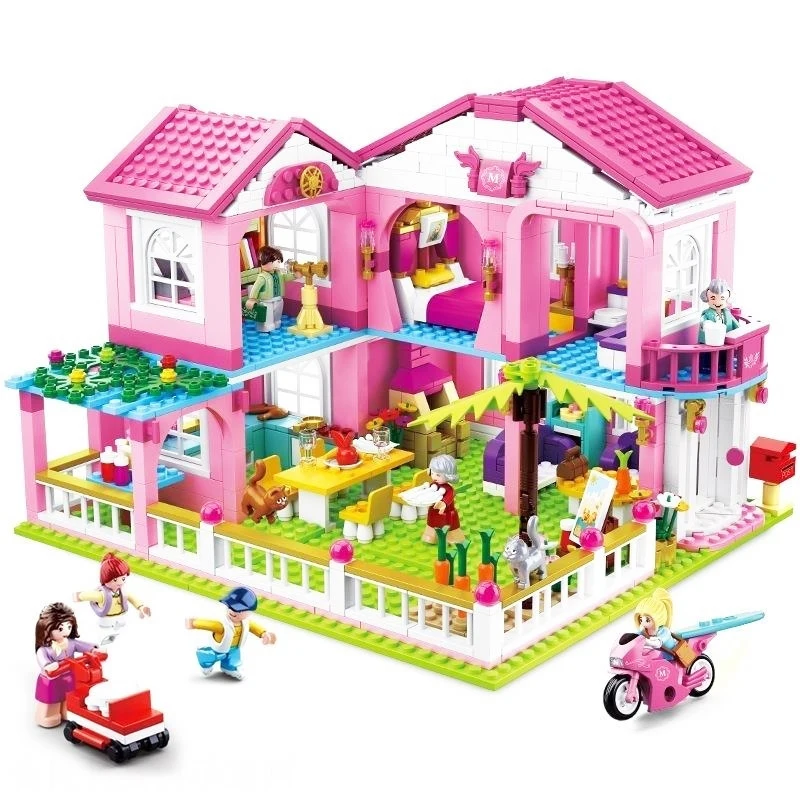 

City House Building Blocks Castle Educational Toy For Children duplo Friends For Girls DIY figures Bricks