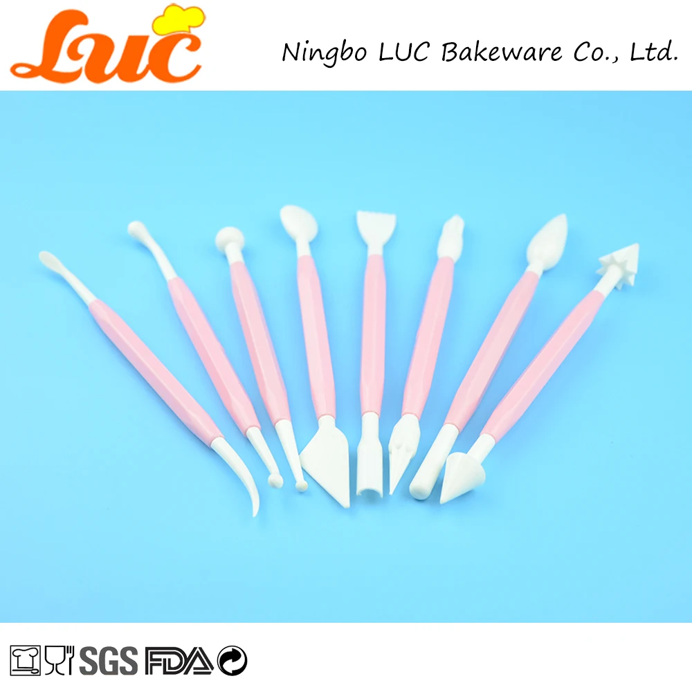 LUC 8 Pieces Sculpture Basic Fondant Flower Cake Decorating Modelling Tool set for Cookie Biscuit mutfak Tools | Дом и сад
