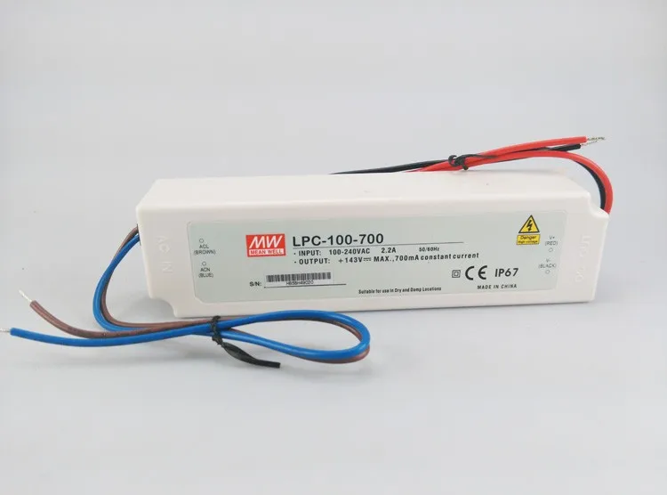 

Original MEAN WELL 100W Single Output Constant Current LED Driver Switching Power Supply LPC-100