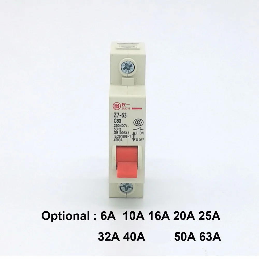 DZ47 1 P 6/10/16/20/25/32/40/50/63A 230/400 V ~ 50 Гц/60 Гц мини выключатель MCB C45 C типа Стандартный