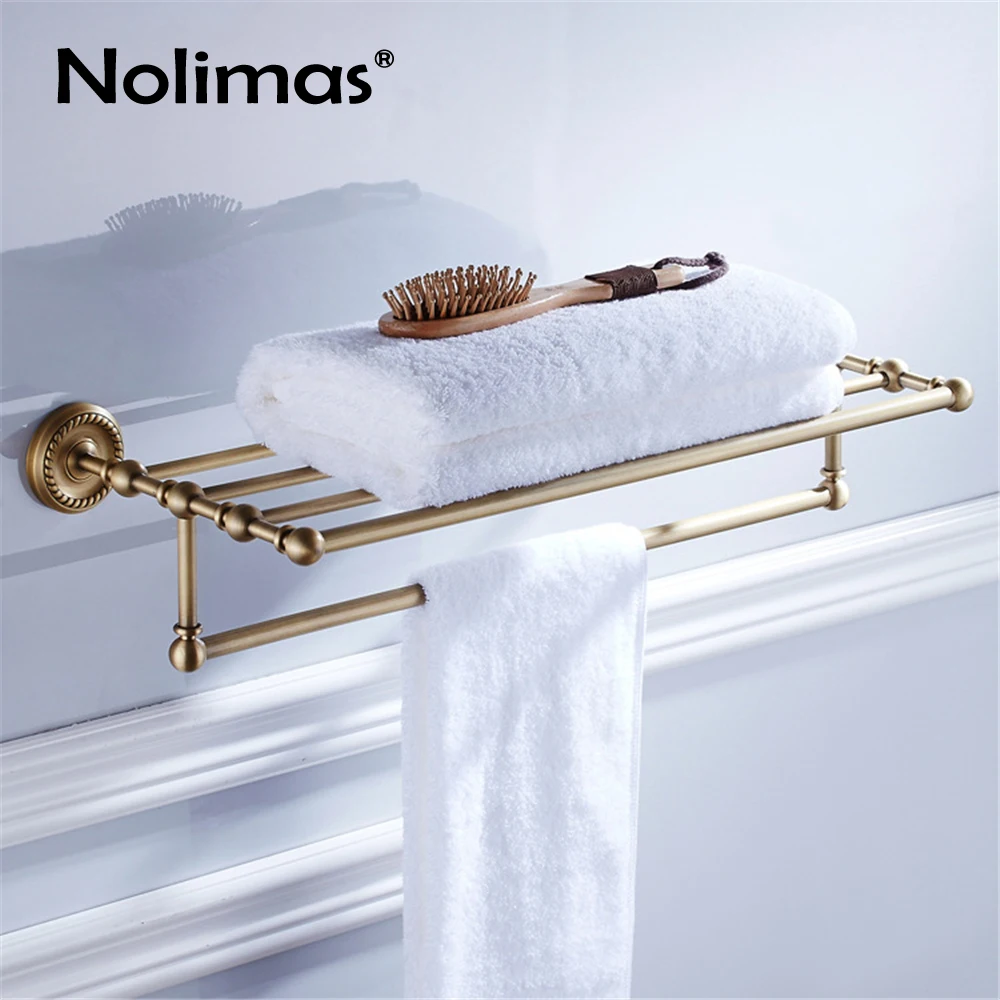 Bathroom Copper Towel Bar Antique Brass Toilet Towel Holder Towel Rack