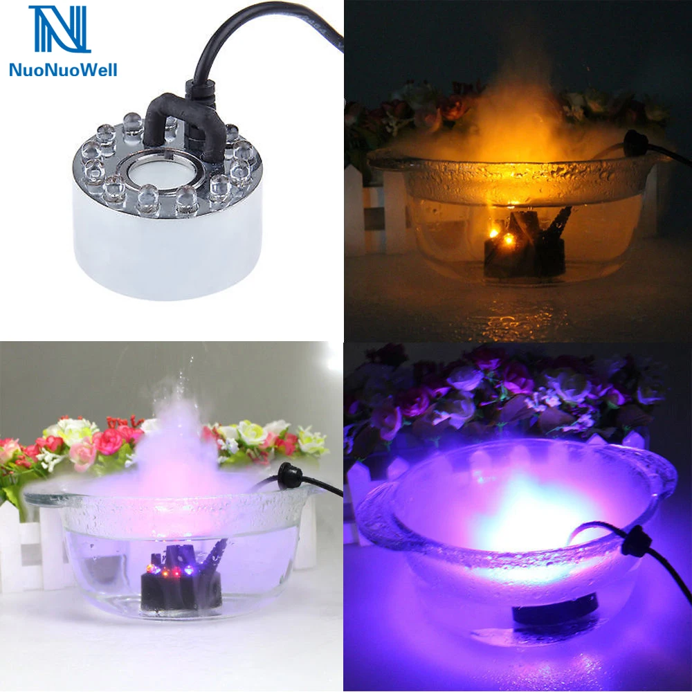 NuoNuoWell 12 LED увлажнитель воздуха ультразвуковой тумана Fogger Фонтан воды Пруд