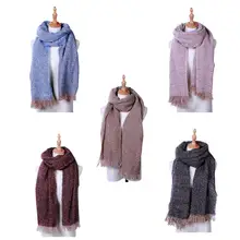 Зимняя теплая шаль для мамы, Женская Цветочная печать длинный шарф, Детские повседневные украшения, аксессуары, подарок, модный шарф для маленьких девочек