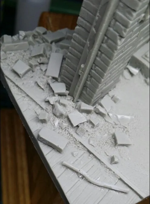 1:35 масштаб Второй мировой войны модель здания сцена фабрика руины миниатюры Второй мировой войны Смола Модель комплект рисунок