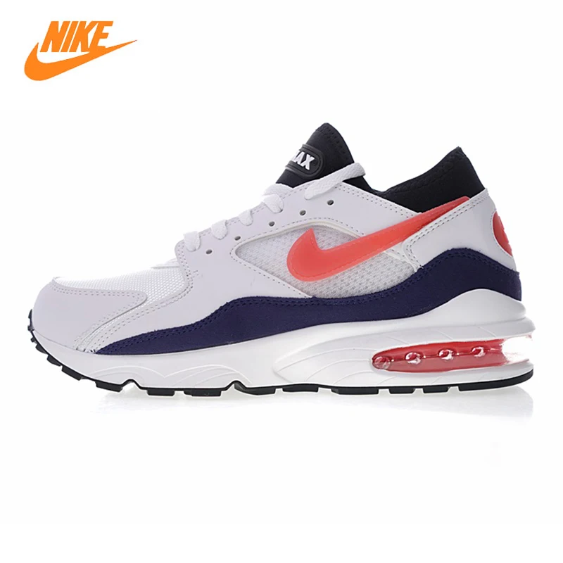 

Nike Air Max 93 Men's Running Shoes, White & Black Shock-absorbing Breathable Non-slip Lightweight 306551 102