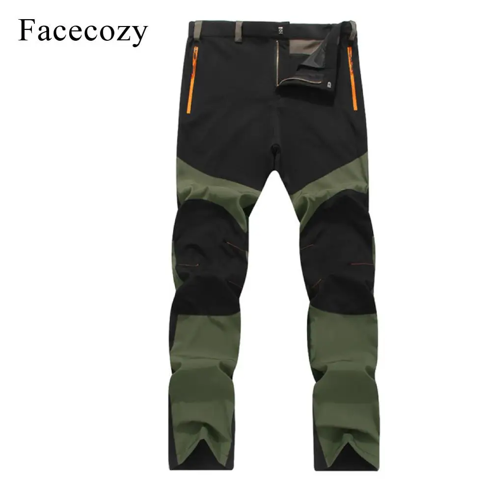 Facecozy мужские летние быстросохнущие уличные спортивные штаны, тонкие ультралегкие походные брюки с защитой от ультрафиолета, мужские эластичные дышащие брюки для рыбалки - Цвет: Green
