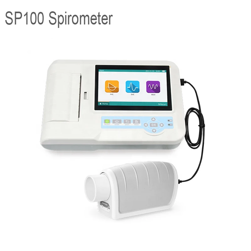 

Digital Spirometer Breathing Diagnostic Spirometry with printer portable lung function tester medical breathing exerciser SP100
