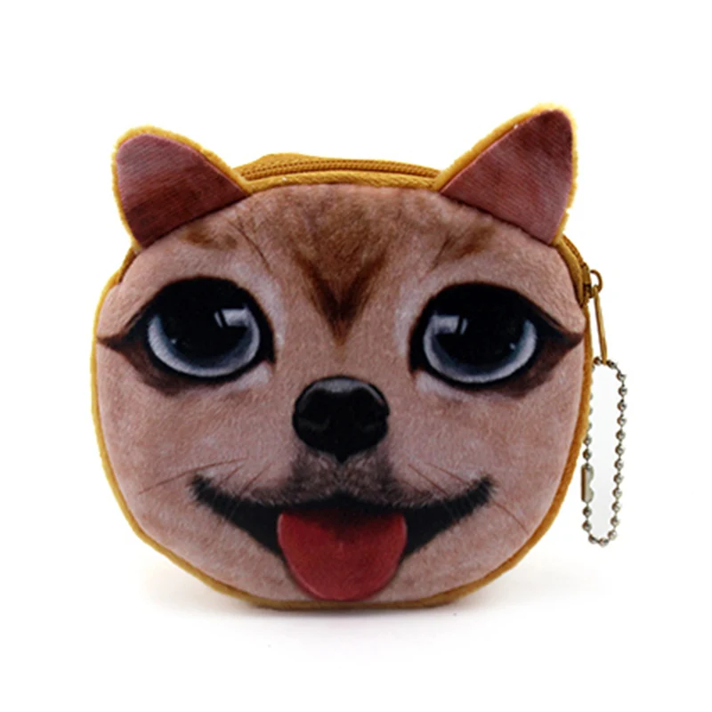 

3D Print Pomeranian Animal Prints Mini Children Coin Bags Women Storage Pouch Cute Cat Dog Wallets Kids Coin Purses For Gifts