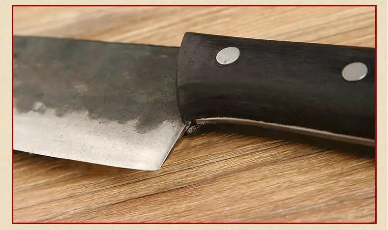 XITUO old kitchen knife hand-forged chef knife clip steel manganese carbon steel knife iron kitchen household Tool CN Slaughter