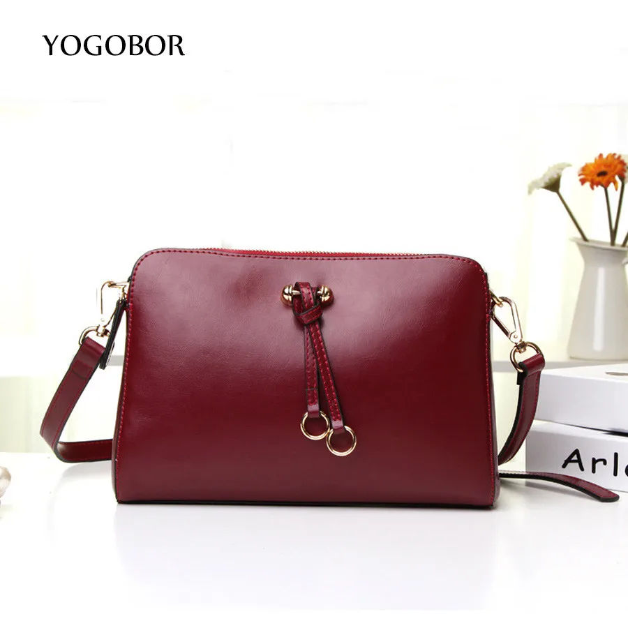 

YOGOBOR New fashion women's split leather bag female solid casual shopping travel messenger bags for women ladies shoulder bag