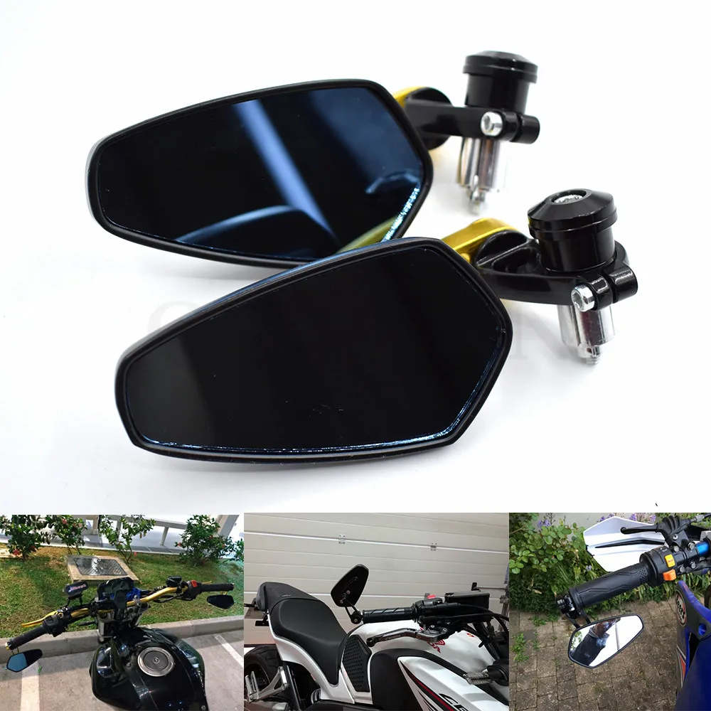 

Universal Motorcycle handlebar rearview mirror For YAMAHA YZF R1 R3 R6 R25 MT07 MT09 FZ07 FZ09 YBR 125 KAWASAKI Z800 Z1000 etc.