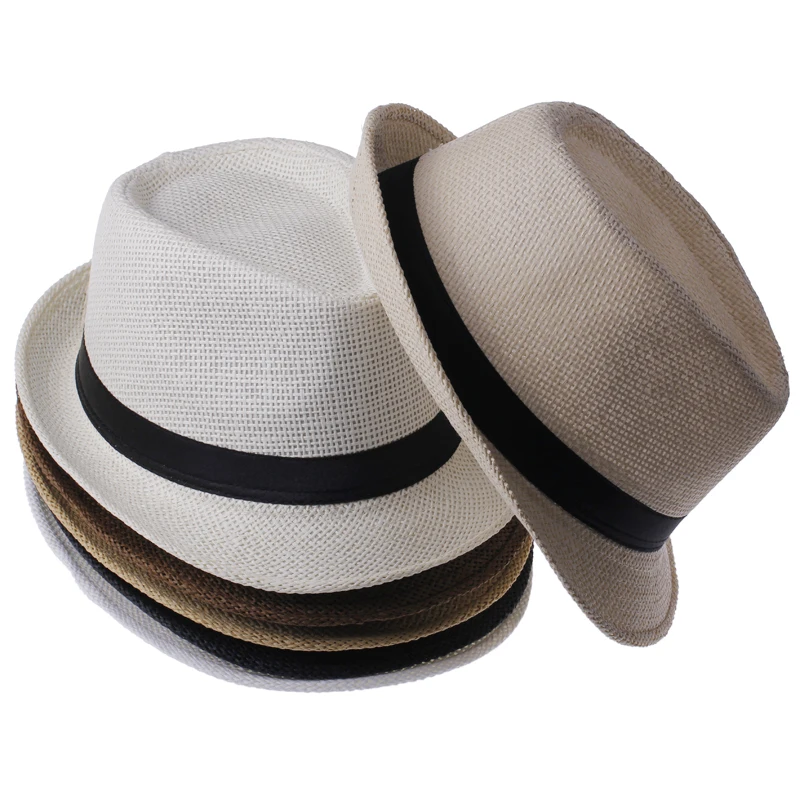 Мужская Соломенная Шапка Трилби Chapeu пляжная шляпа от солнца sombrero ковбойская