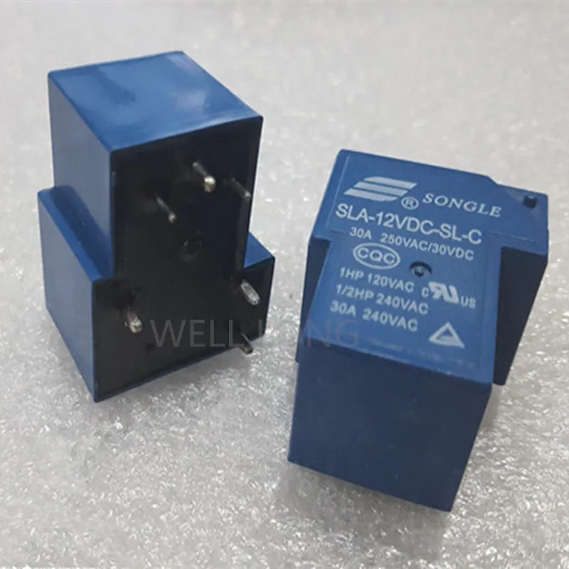 

100pcs T90 Coil Relay 12VDC 30A 250VAC 6 pin 1NO 1NC SLA-12VDC-SL-C PCB Type.