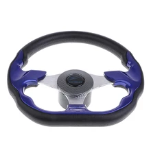 Замена 320 мм боевой стиль алюминиевый морской спортивный Понтон Лодка рулевое колесо и мягкая пена сцепление синий автомобиль аксессуары
